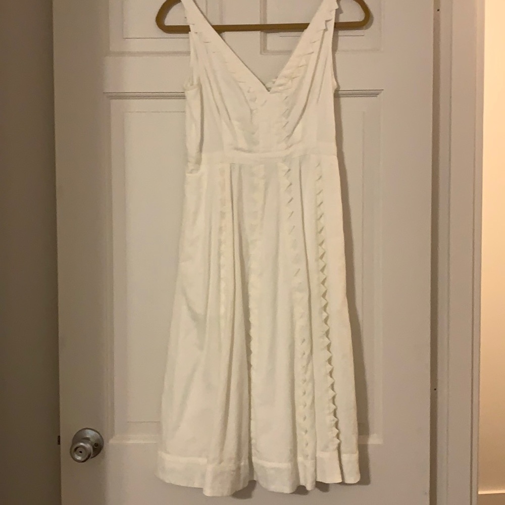 White midi dress with cute details